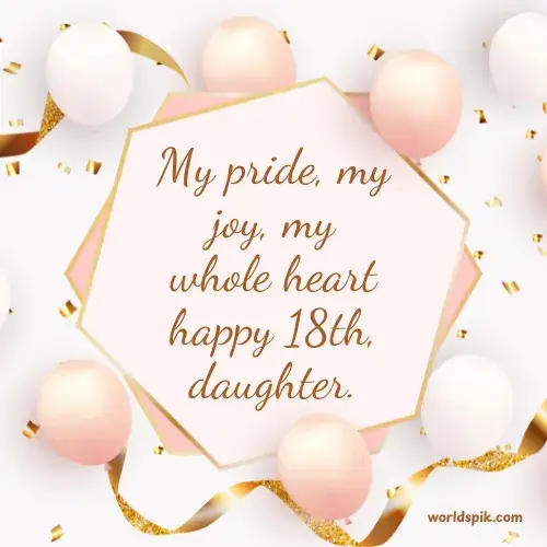 18th Birthday Wishes for Daughter