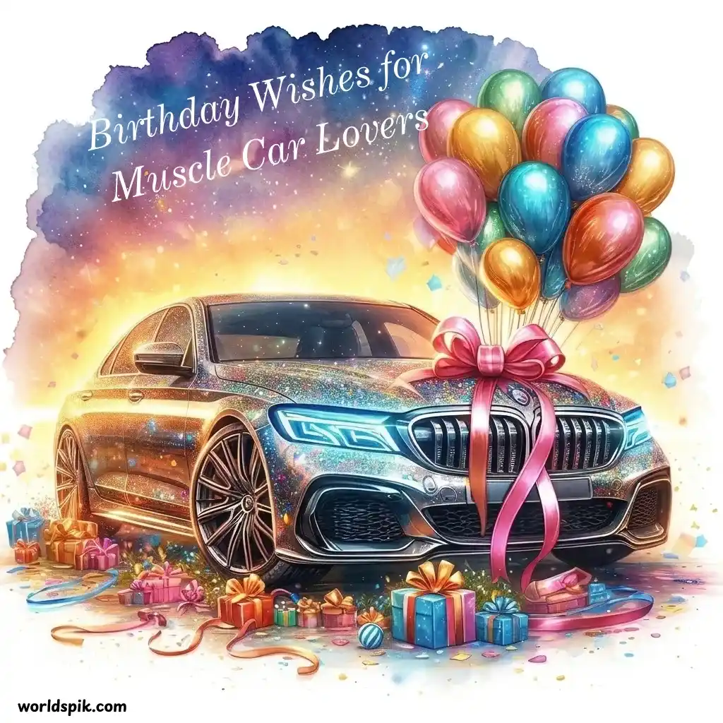Birthday Wishes for Muscle Car Lovers
