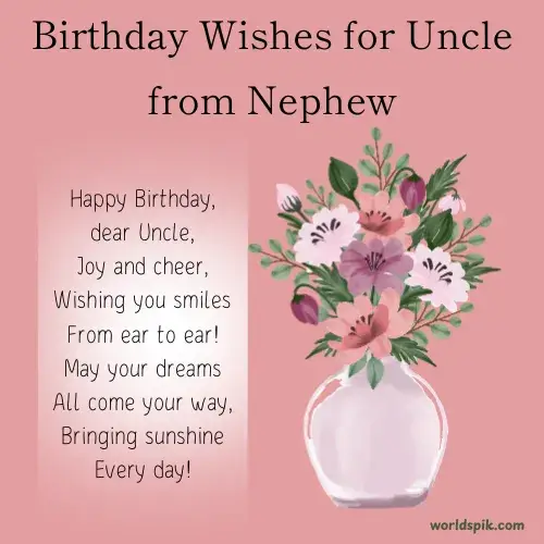 Birthday Wishes for Uncle from Nephew