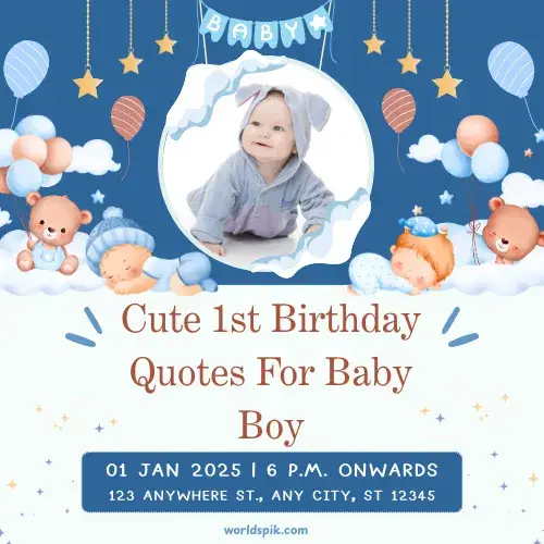 Cute 1st Birthday Quotes For Baby Boy