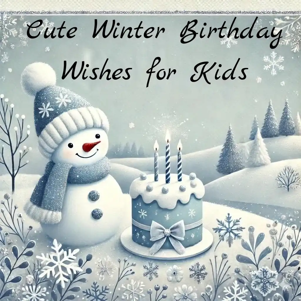 Cute Winter Birthday Wishes for Kids