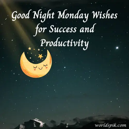 Good Night Monday Wishes for Success and Productivity