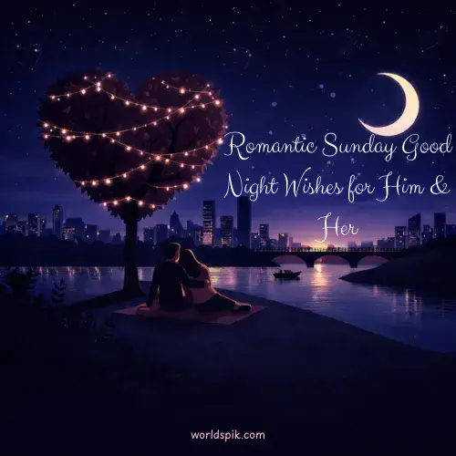 Romantic Sunday Good Night Wishes for Him & Her
