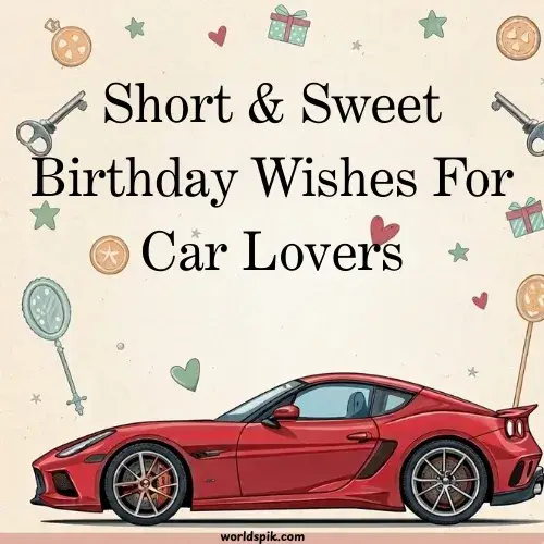 Short & Sweet Birthday Wishes For Car Lovers