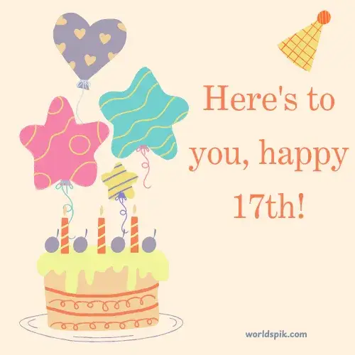 Short and Simple 17th Birthday Wishes