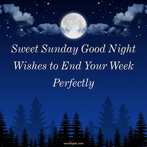 Sweet Sunday Good Night Wishes to End Your Week Perfectly