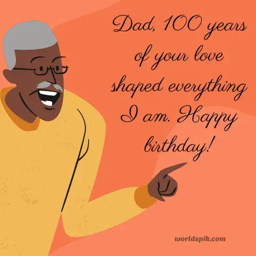 100th Birthday Wishes for Dad