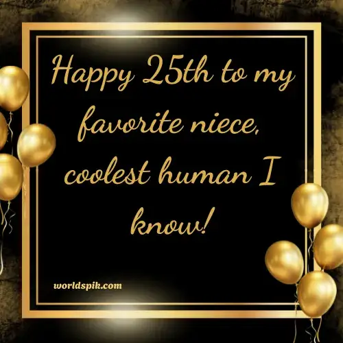 25th Birthday Wishes for Nieces